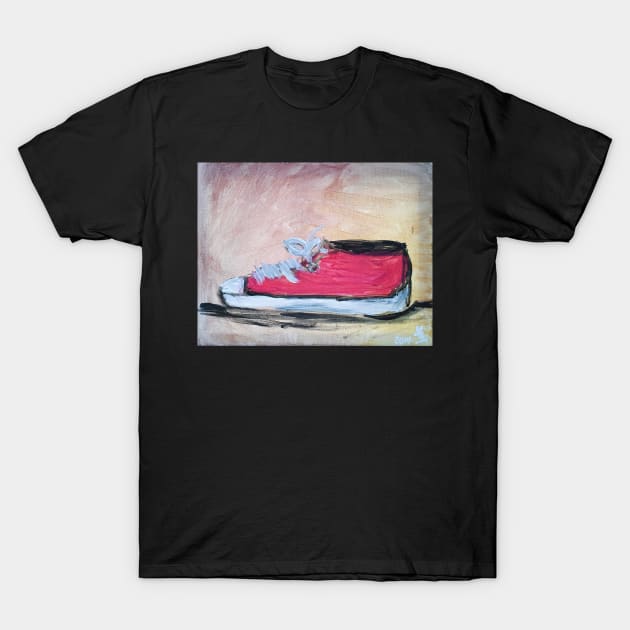 Red Tennis Shoe T-Shirt by lorgh